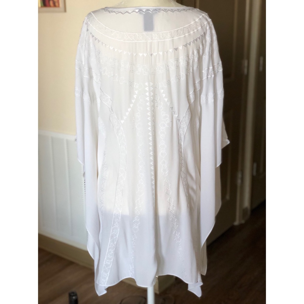 White House Black Market flowy caftan blouse